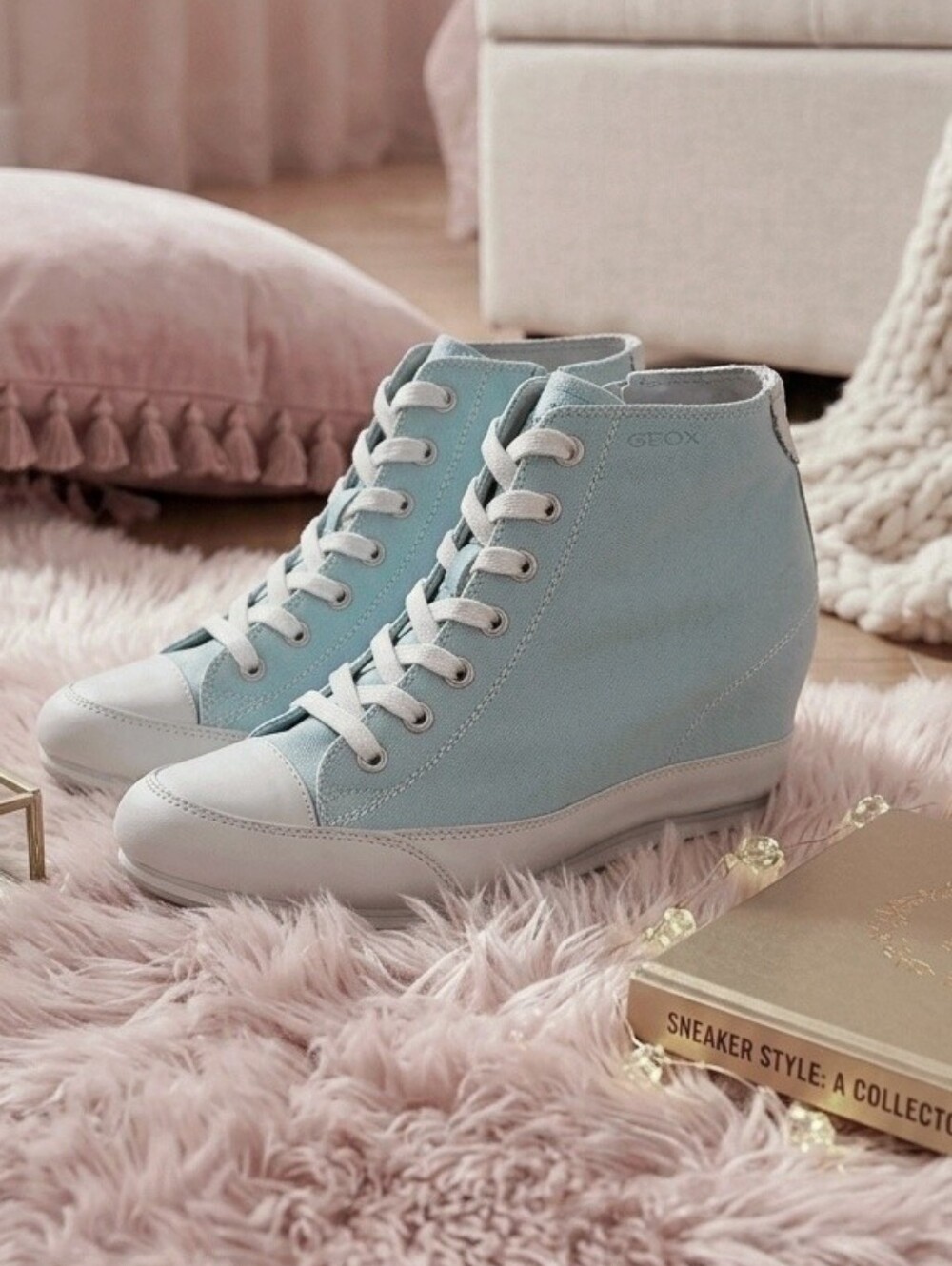Vintage Geox (From Europe) Limited Edition Retro Hi-top Wedge Trainers